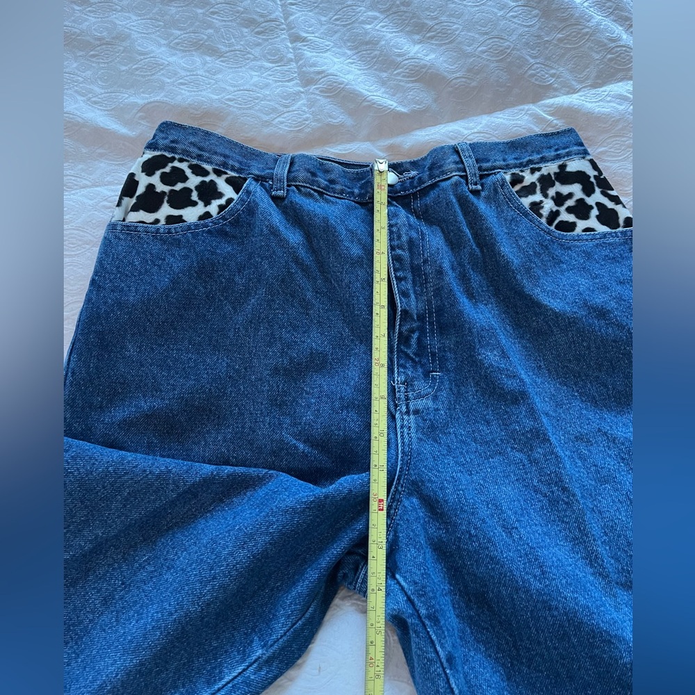 Ivana Women's Blue Jeans with Patterned Waist size 18 - Picture 5 of 10